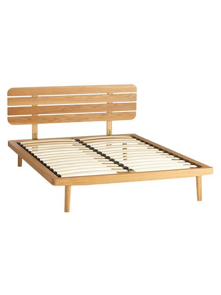 John Lewis Bow Slatted Headboard Bed Frame, Double, Oak
