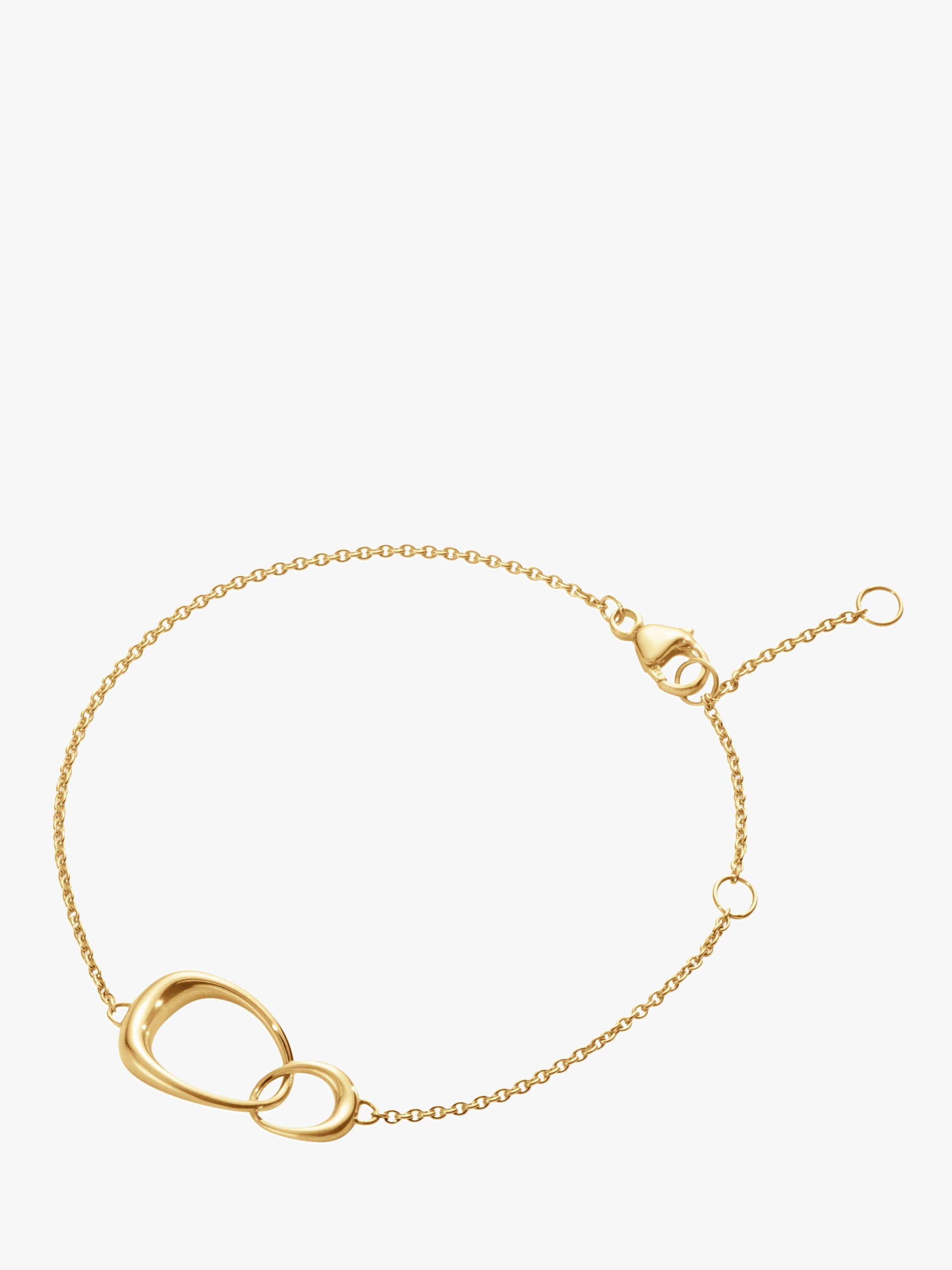 Product image 1 of 2, which shows Georg Jensen 18ct Gold Offspring Chain Bracelet, Gold