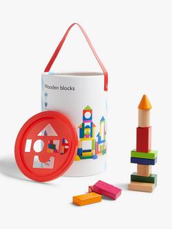 John Lewis 100 Wooden Building Blocks - view 2, 