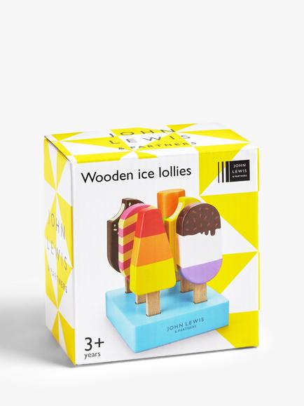 John Lewis Wooden Ice Lollies - view 2, Multi