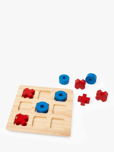 John Lewis Wooden Noughts & Crosses Game - view 2, Multi