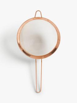 John Lewis Stainless Steel Sieve, Copper, 
