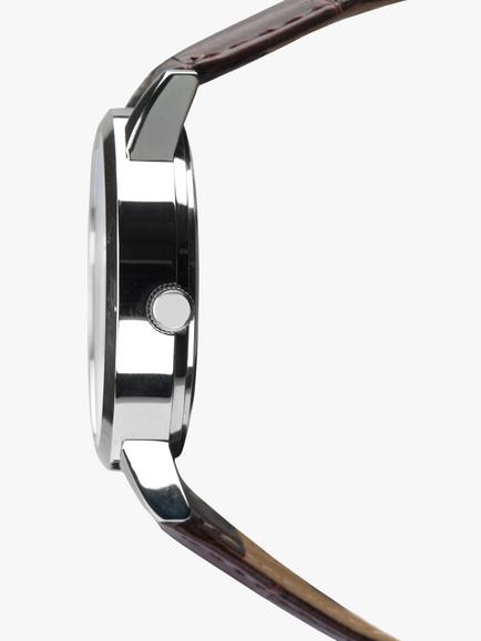 Sekonda Men's Day Date Leather Strap Watch - view 2, Brown/Dark Blue 1662