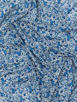 Liberty Fabrics Tana Lawn® Emma and Georgina Floral Print Fabric, Blue - view 2, Blue