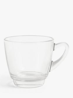 John Lewis Coffee Connoisseur Glass Americano Cups, Set of 2, 320ml, Clear, Clear