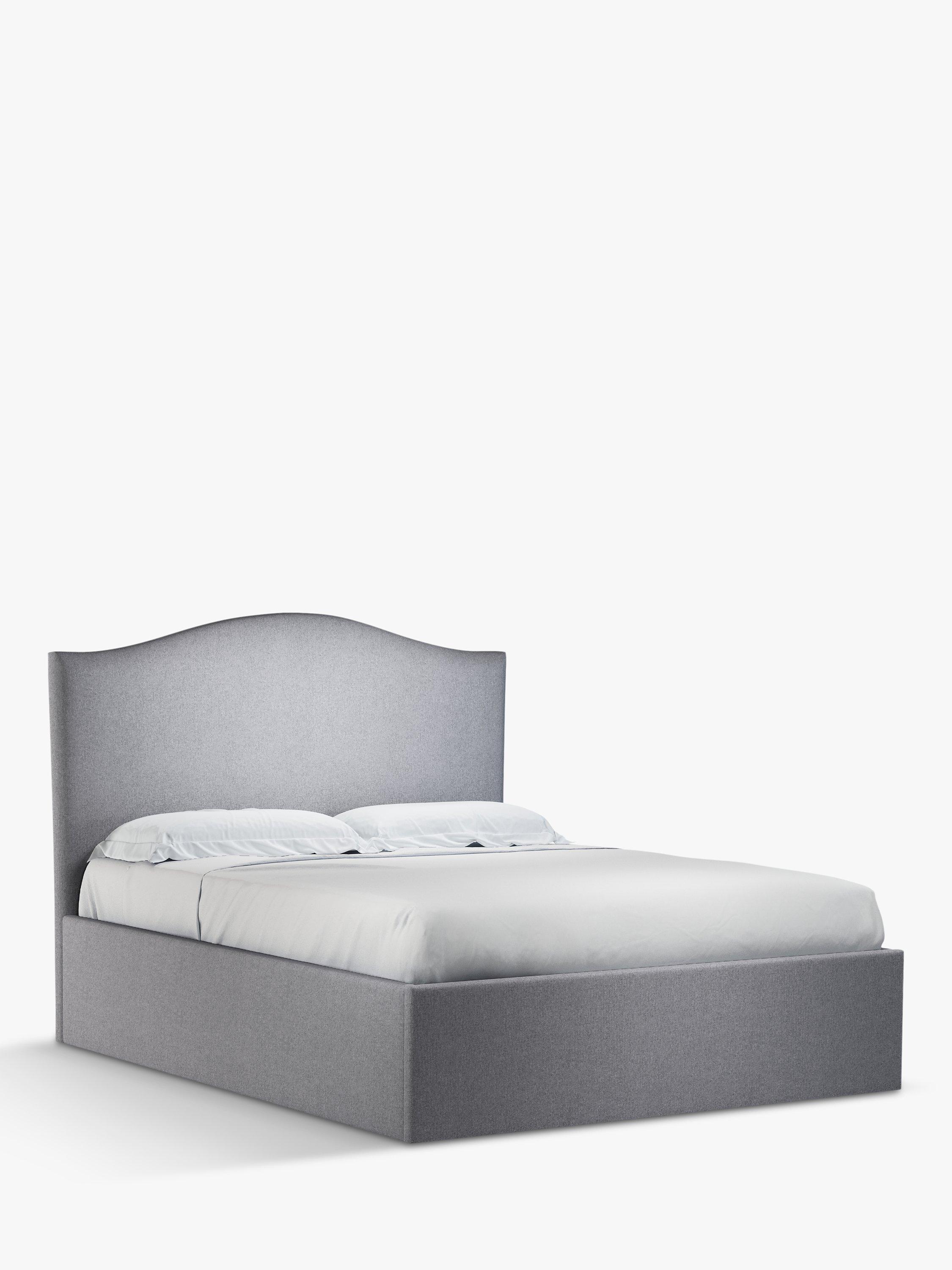 John Lewis Charlotte Ottoman Storage Upholstered Bed Frame, King Size, Brushed Tweed Grey