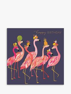 Art File Flamingo Fruit Hat Birthday Card, 