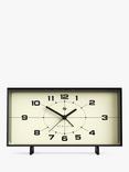 Newgate Clocks Wideboy Retro Silent Sweep Analogue Alarm Mantel Clock, 20.5cm