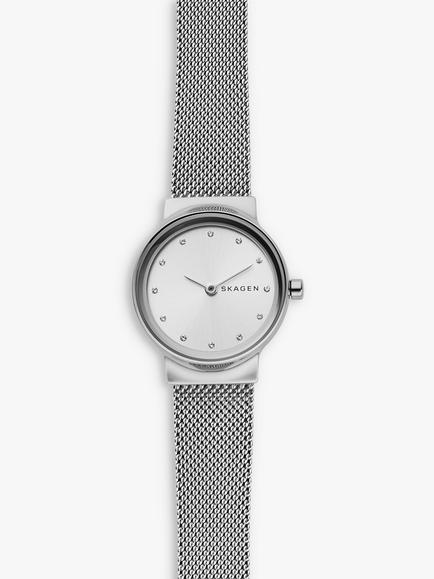 Skagen Women's Freja Bracelet Strap Watch, Silver/White Skw2715