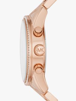 Michael Kors Women's Bryant Crystal Date Chronograph Bracelet Strap Watch - view 2, Rose Gold Mk6357