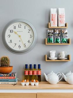 Newgate Clocks Westhampton Large Analogue Wall Clock, 50cm - view 2, Posh Grey