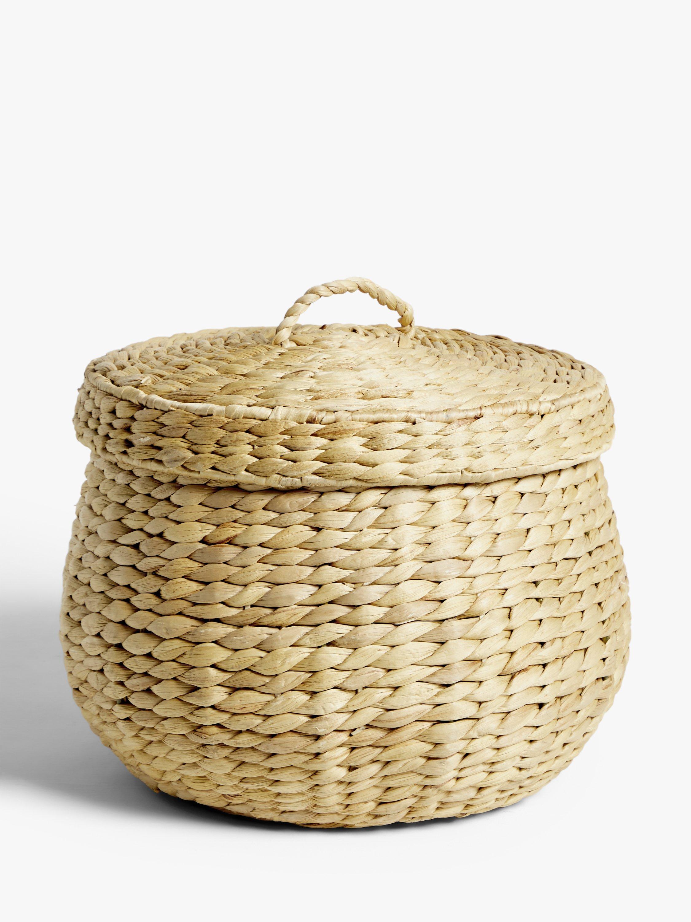 John Lewis & Partners Round Water Hyacinth Basket