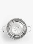 John Lewis Stainless Steel Footed Colander, Dia.27cm