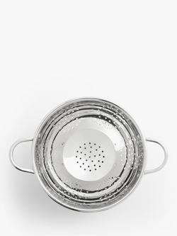 John Lewis Stainless Steel Footed Colander, Dia.27cm - view 2, 