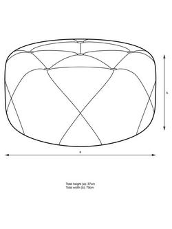 John Lewis Button Footstool, Standard - view 2, 