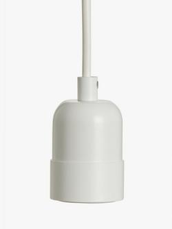 John Lewis Basic Ceiling Pendant Cord, White, White