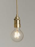 John Lewis Baldwin Pendant Ceiling Cord, Antique Brass
