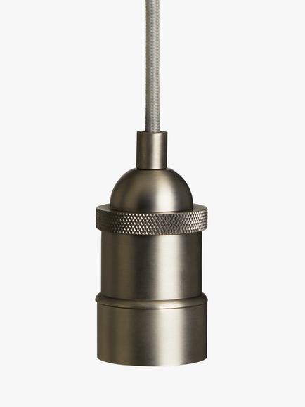 John Lewis Baldwin Pendant Ceiling Cord, Aged Pewter