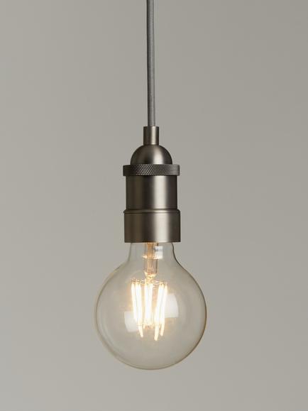 John Lewis Baldwin Pendant Ceiling Cord - view 2, Aged Pewter