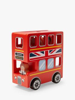 John Lewis Wooden London Double Decker Bus, 