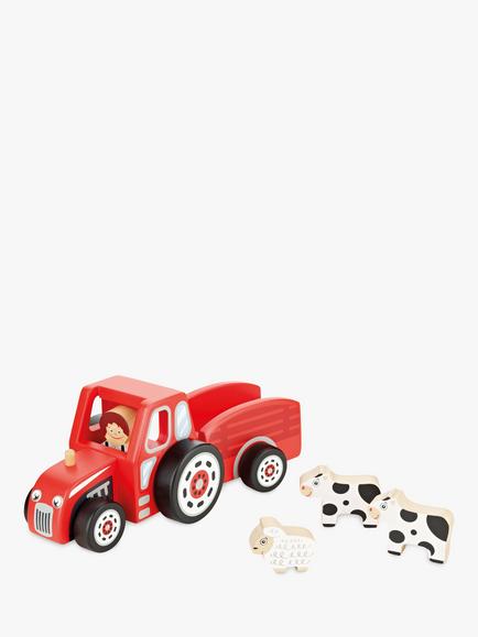 John Lewis Wooden Tractor & Trailer, 
