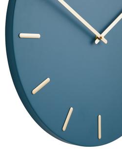 John Lewis Arne Brass Dial Analogue Wall Clock, 45cm - view 2, Fjord