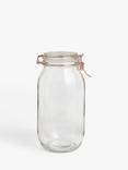 John Lewis ANYDAY Copper Wire Clip Top Airtight Glass Storage Jar, 2L, Clear