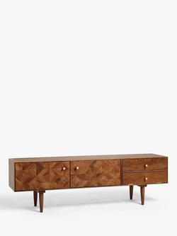 John Lewis + Swoon Franklin TV Stand for TVs up to 66", Brown, Brown