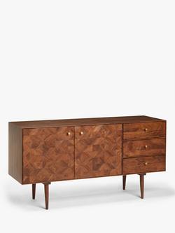 John Lewis + Swoon Franklin TV Stand Sideboard for TVs up to 55", Brown, Brown