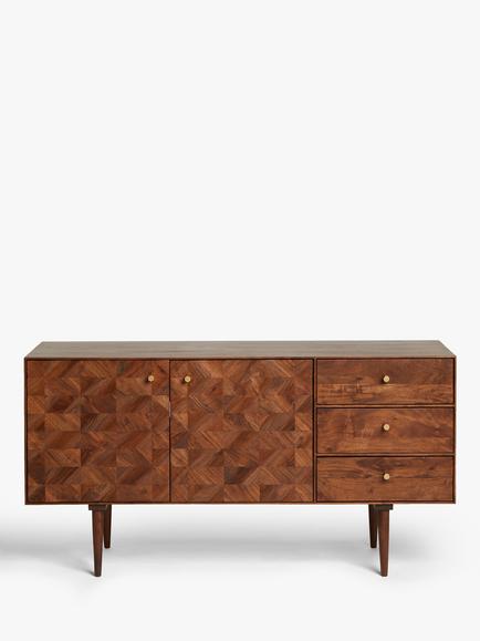 John Lewis + Swoon Franklin TV Stand Sideboard for TVs up to 55", Brown - view 2, Brown