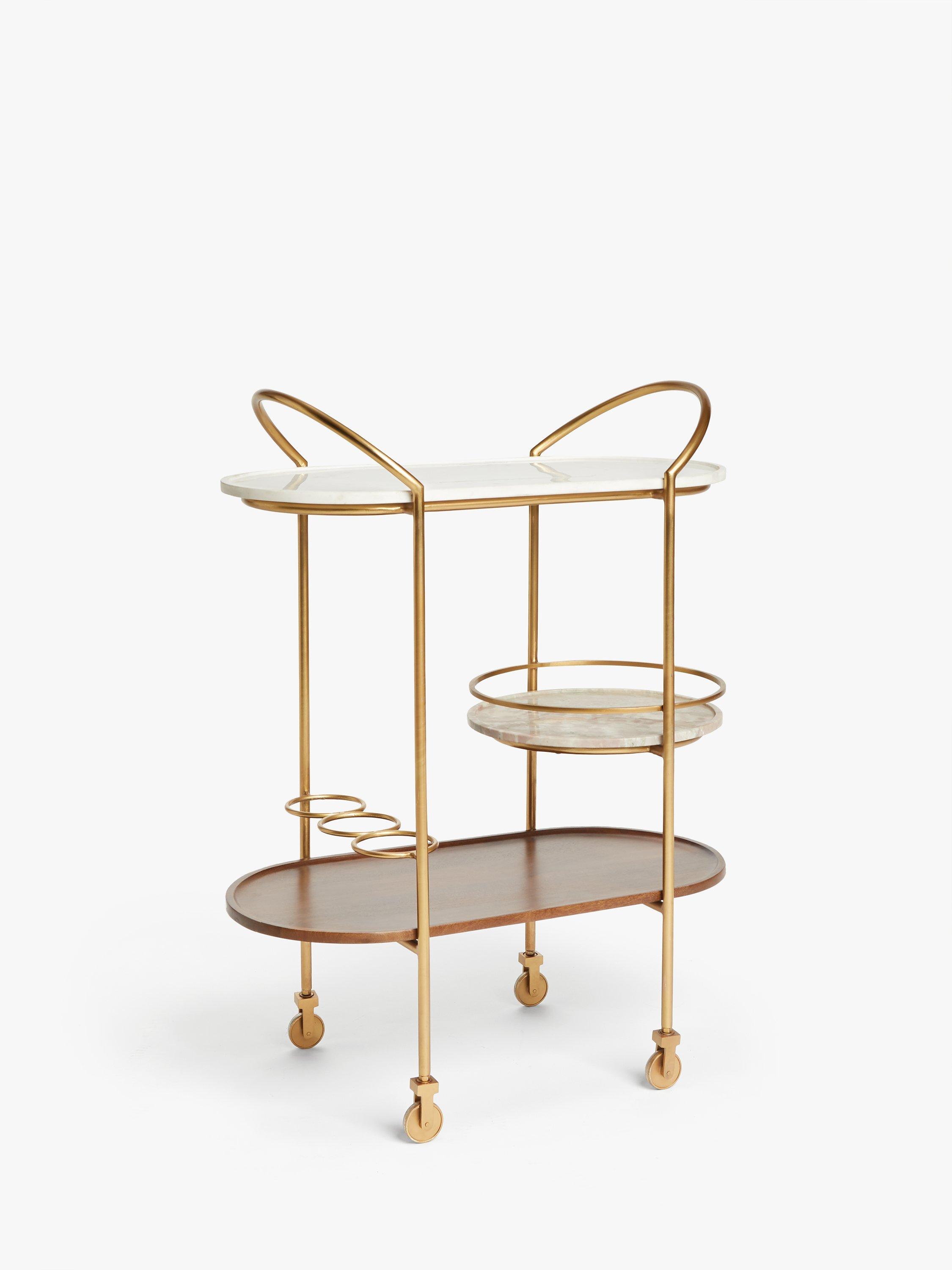 John Lewis + Swoon Raine Bar Cart, Gold