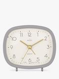 Acctim Ramsey Curved Non-Ticking Sweep Analogue Alarm Clock, Grey