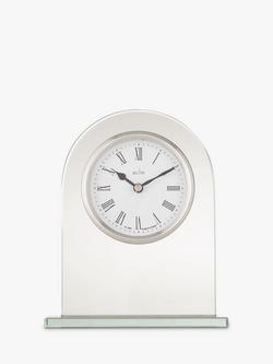 Acctim Ascott Glass Mantel Clock, Clear/Chrome, H17cm - view 2, Clear/Chrome