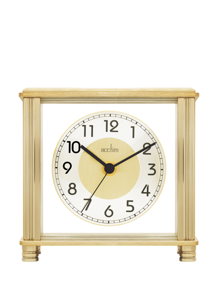 Acctim Hampden Mantel Clock, 14cm, Brass, Brass