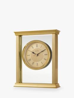 Acctim Halton Roman Numeral Analogue Mantel Clock, 18cm, Gold, Gold