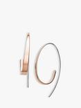 Skagen Swirl Drop Earrings, Rose Gold/Silver SKJ1213998