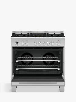 Fisher & Paykel 90cm OR90SDG6X1 Single Multifunction Oven Dual Fuel Range Cooker, A Energy Rating - view 2, Stainless Steel