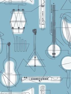 Mini Moderns Concert Wallpaper, Azdpt039cb