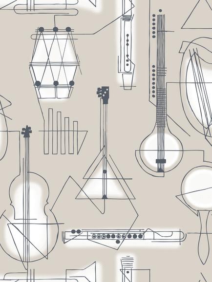 Mini Moderns Concert Wallpaper, Azdpt039st