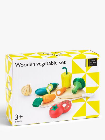 John Lewis Wooden Vegetable Set, 