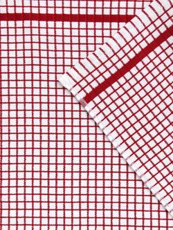 John Lewis Check Terry Cotton Tea Towel - view 2, Red