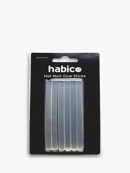 Habico Hot Melt Glue Sticks For Glue Gun, 7mm x 10cm, Pack of  6, Clear, Clear