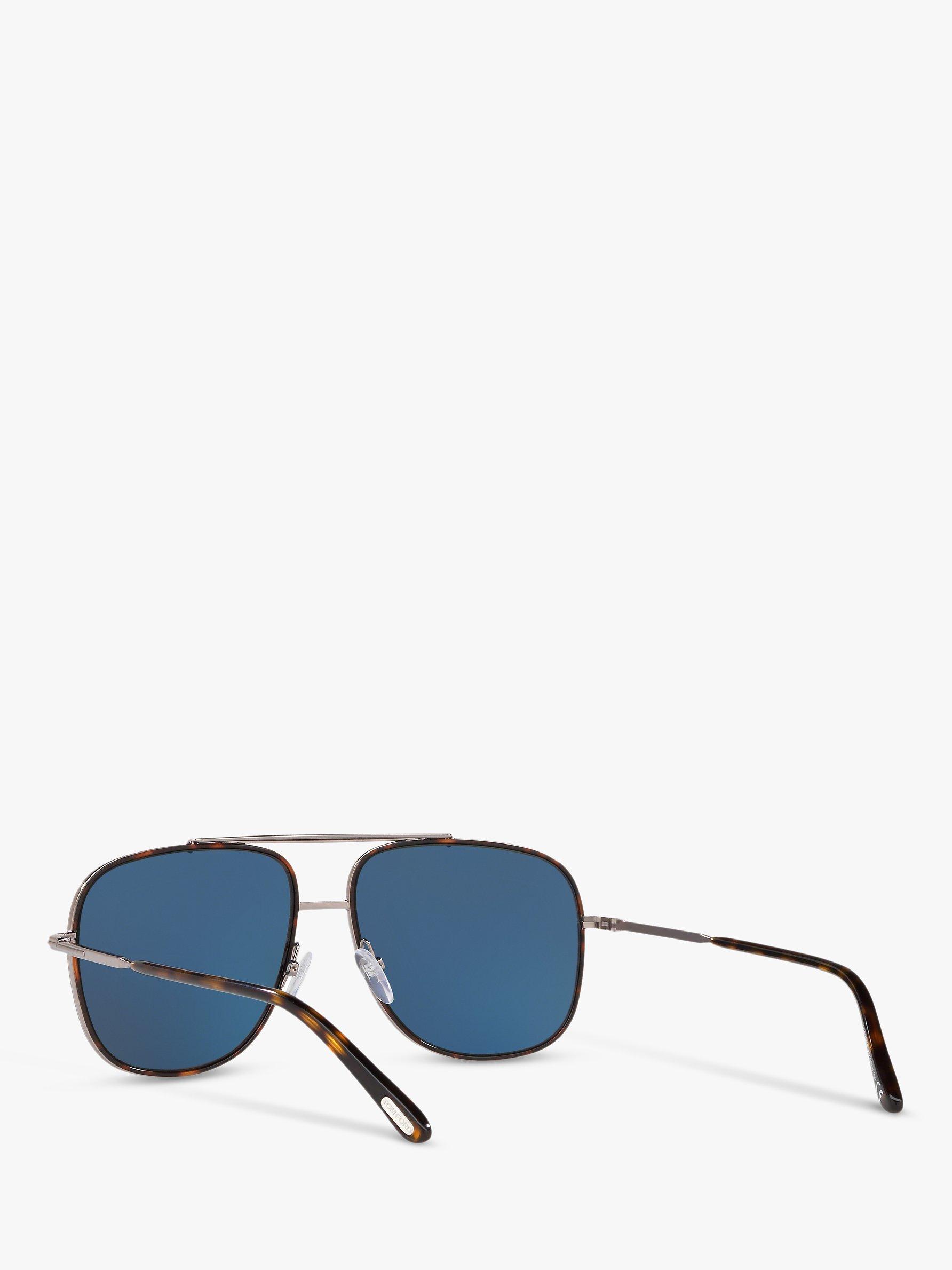 Product image 6 of 11, which shows TOM FORD FT0693 Men's Benton Square Sunglasses, Silver/Green