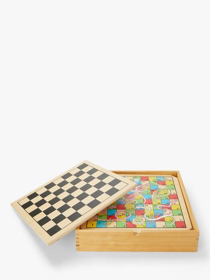 John Lewis Wooden 6-in-1 Games Compendium, 