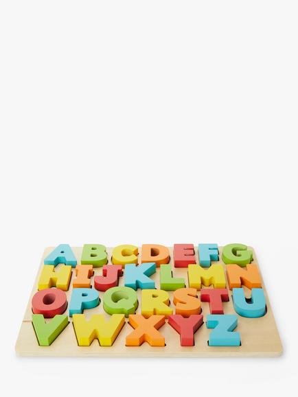 John Lewis Wooden ABC Puzzle, Multi