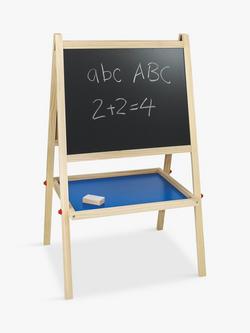 John Lewis Wooden Chalkboard & Easel, Multi