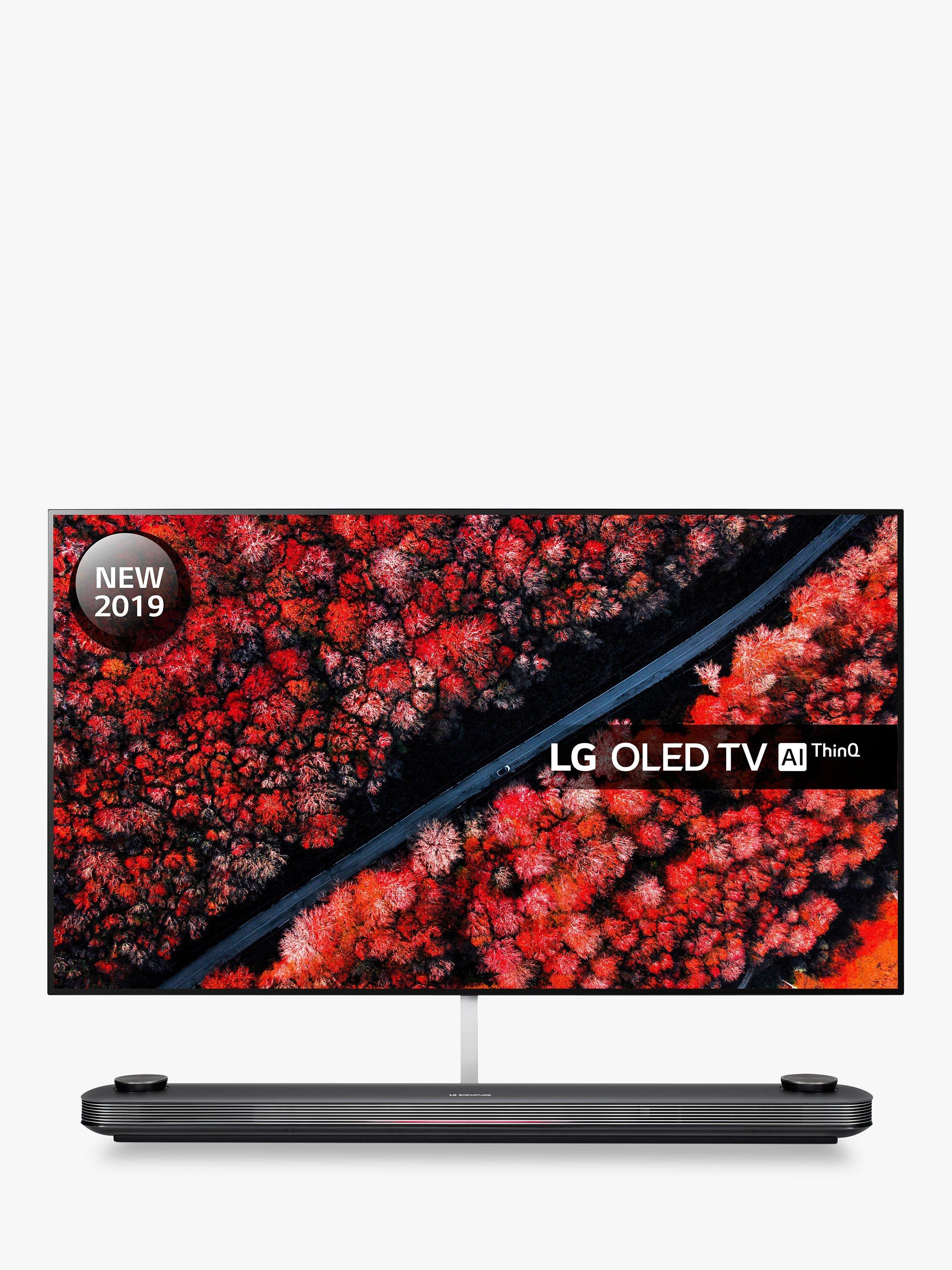 LG OLED77W9PLA (2019) SIGNATURE OLED HDR 4K Ultra HD Smart TV, 77" with Freeview Play/Freesat HD, Picture-On-Wall Design & Dolby Atmos Sound Base Unit, Ultra HD Certified, Black