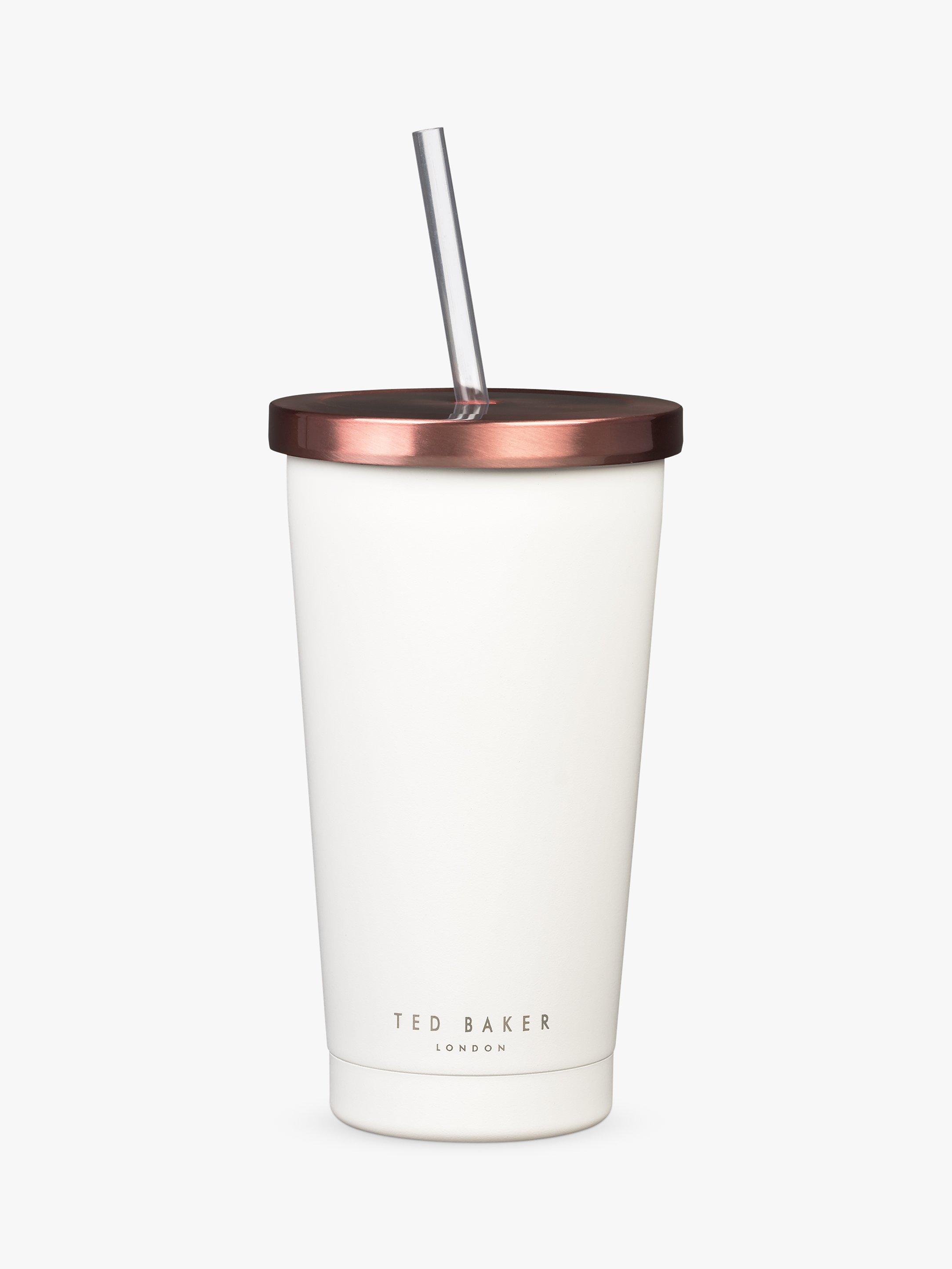 Ted Baker Metallic Two Tone Tumbler with Straw, 480ml