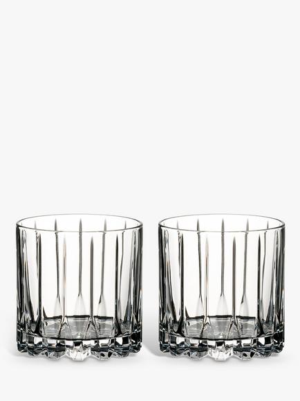 RIEDEL Bar Rocks Crystal Glass Tumblers, Set of 2, 283ml, Clear, 