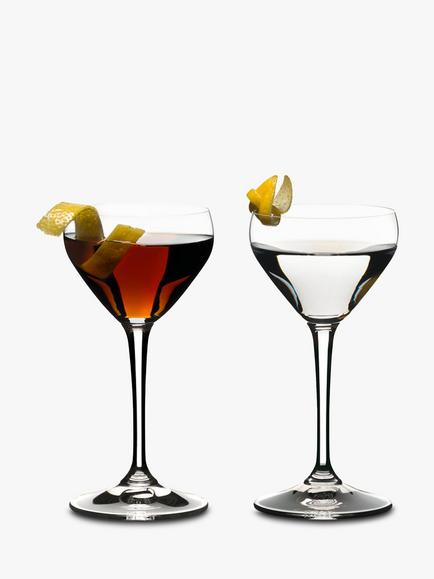 RIEDEL Bar Crystal Glass Nick & Nora Cocktail Glasses, Set of 2, 140ml - view 2, 